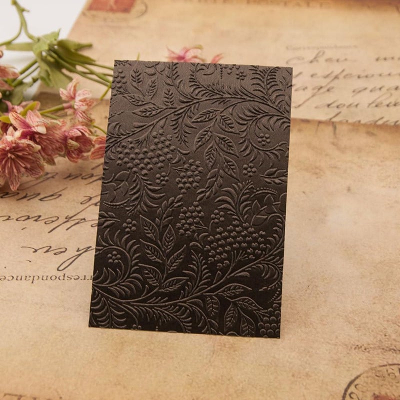 FUGUT 3-D Embossing Folder for Card Making - Plastic Textured Template for DIY Scrapbooking, Paper Crafting and Handmade Art Supplies (3D Leaves Berry 8.3 x 5.9 in) - Image 4
